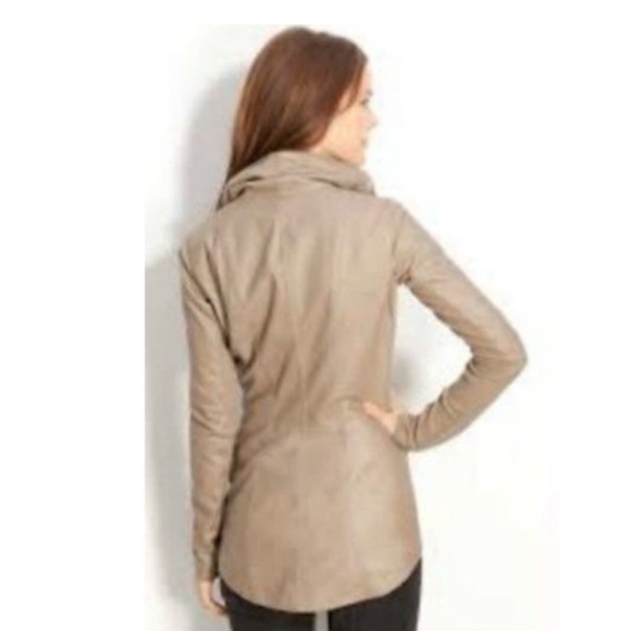 VEDA "Stevie" Matte Black Leather High/Low Jacket EUC/sz S - Picture 10 of 13